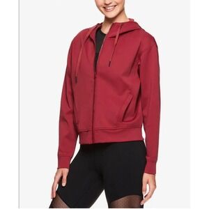 Gaiam Women's Red X Jessica Biel Madison Neoprene Hoodie Pomegranate Size L $155